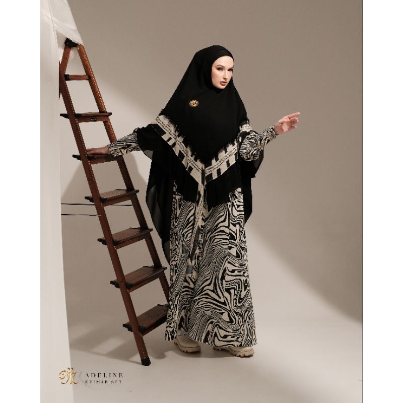 Gamis Dress Premium - Magdara Adeline Dress Set Khimar Signature