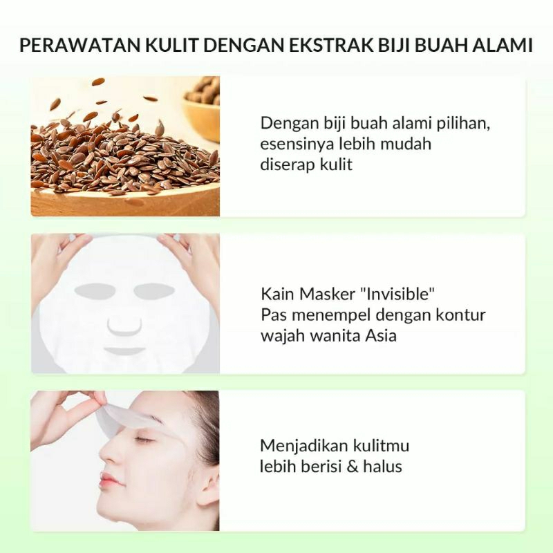 SHEET MASK BIOAQUA BIJI BUAH | MASKER WAJAH