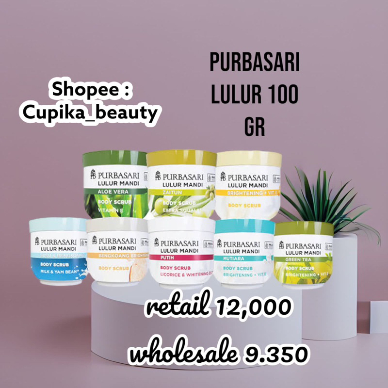 &lt;b.ix&gt; [ 100 ] purbasari lulur mandi -- purbasari body scrub lulur