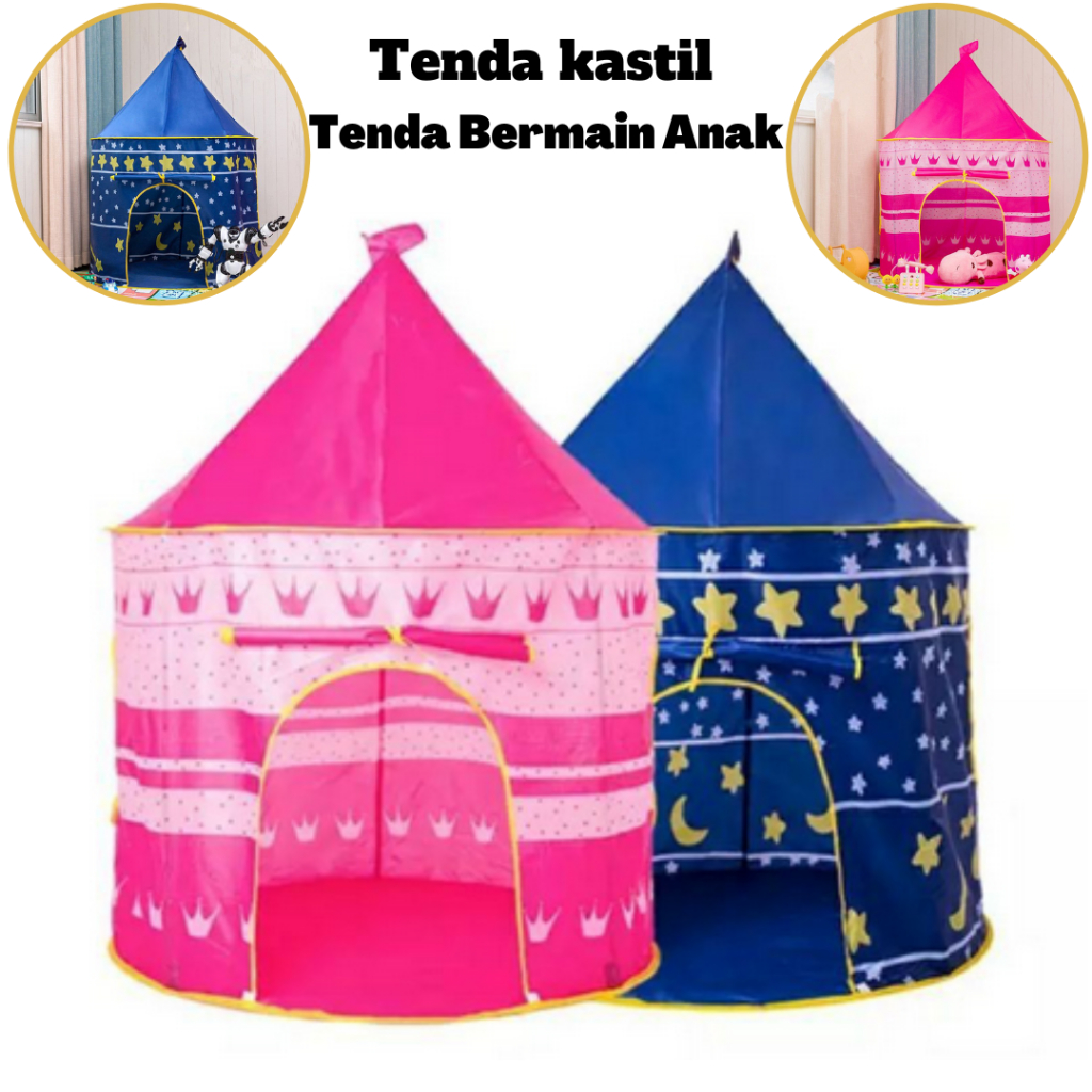 Tenda Kastil Anak Mainan Istana Model Lipat Bongkar Pasang
