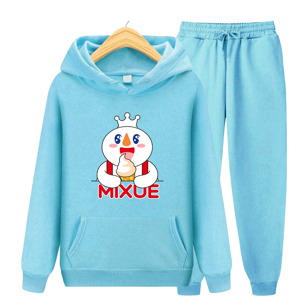 MIXUE ICE CREAM Sweater Hoodie Anak Atasan Dan Setelan Usia 4-14Tahun Bisa Bayar Ditempat COD