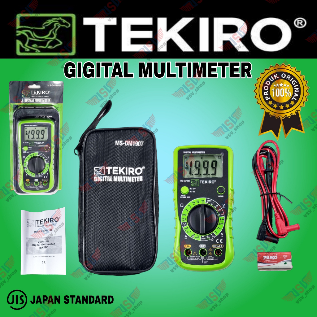 TEKIRO Digital Multimeter Multi tester Multitester Avometer Avo Meter AC DC