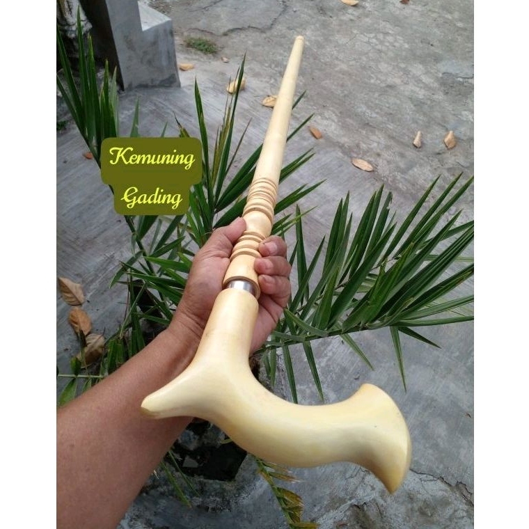 Tongkat jalan kayu kemuning asli/Tongkat jalan 1meter/TONGKAT BANTU JALAN/Tongkat jalan kayu langka/