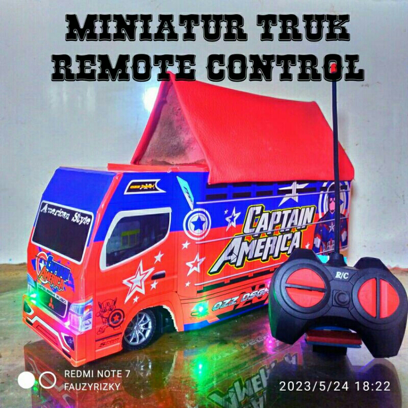 PROMO MINIATUR TRUK OLENG MOBIL REMOT CONTROL FULL LAMPU DAN TERPAL