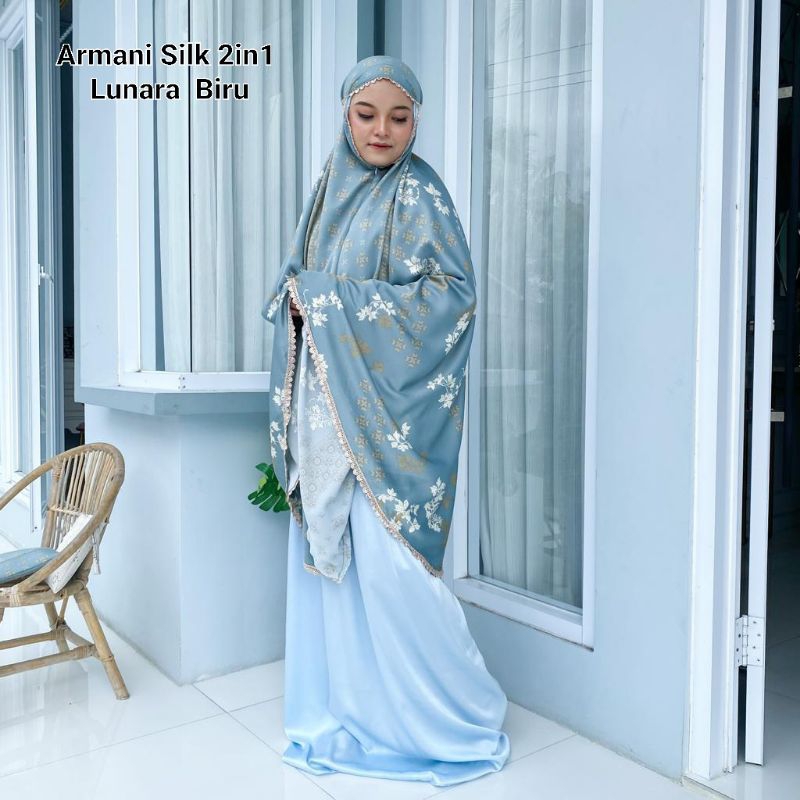 Mukena Armani Silk Lunara 2in1 Jumbo