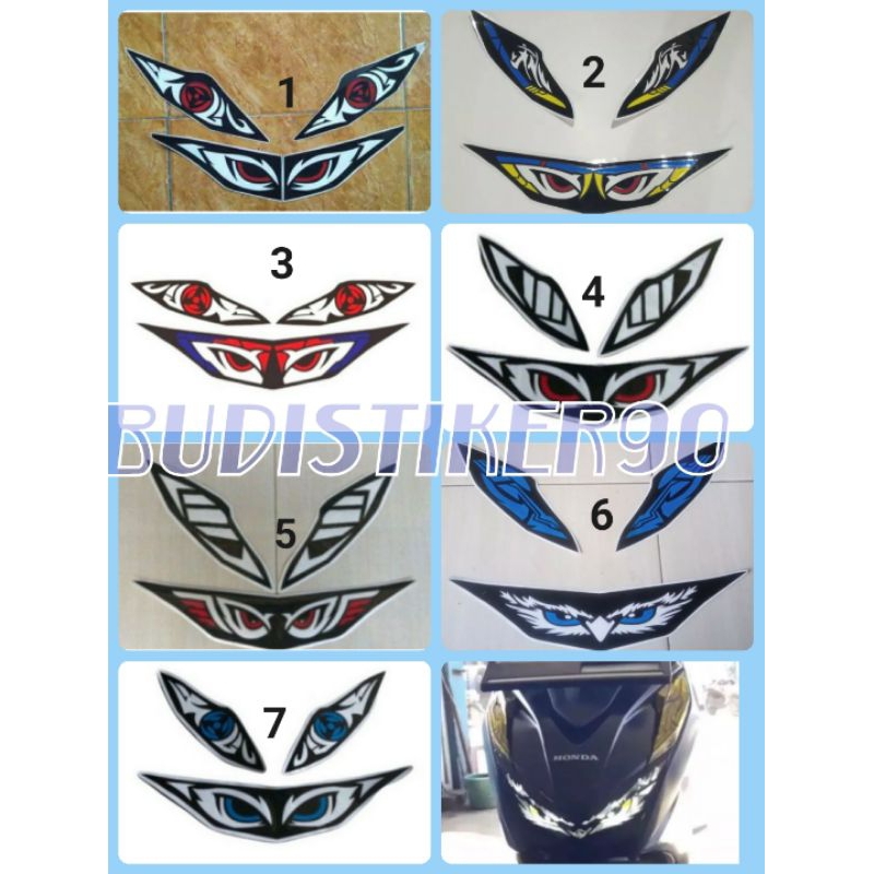 Stiker lampu depan+sein beat new/deluxe