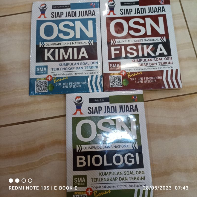 buku soal olimpiade nasional OSN fisika kimia biologi