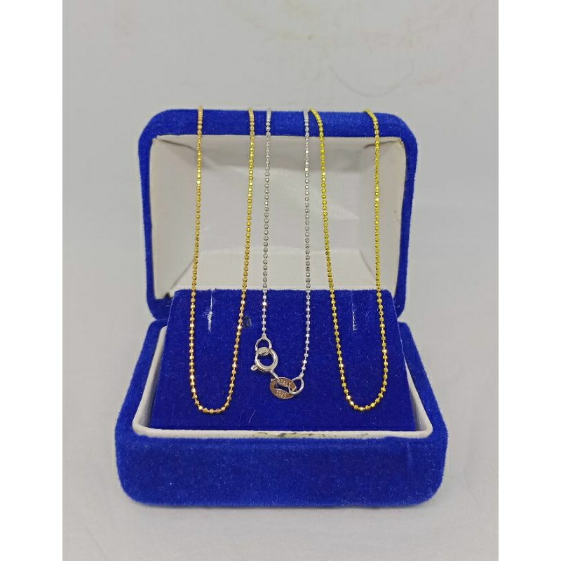 kalung biji lada silver925/kalung perak asli berlapis emas/fashion kalung wanita perak 925