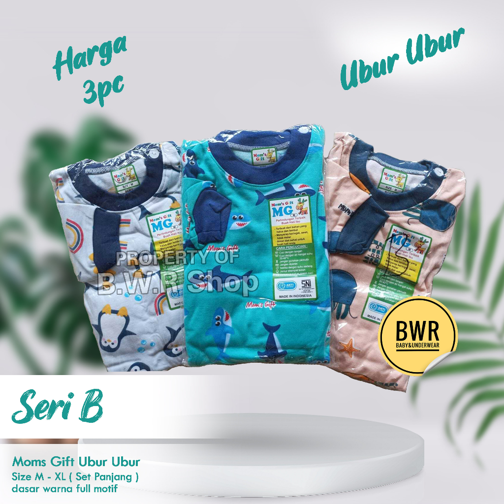 Setelan PANJANG Moms Gift Ubur Ubur Rabbit Series Baju Bayi Setelan Mom's Gift Terbaru Piyama Anak Unisex Pendek Baju Tidur 10mg | Bwr