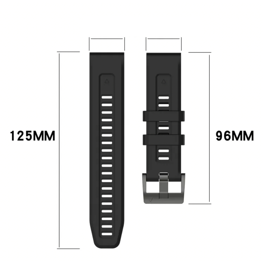 MF7 Strap Garmin Tactix 7 Pro / Enduro 2 - Tali Jam Tangan Quick Fit 26mm Rubber Silikon Sporty