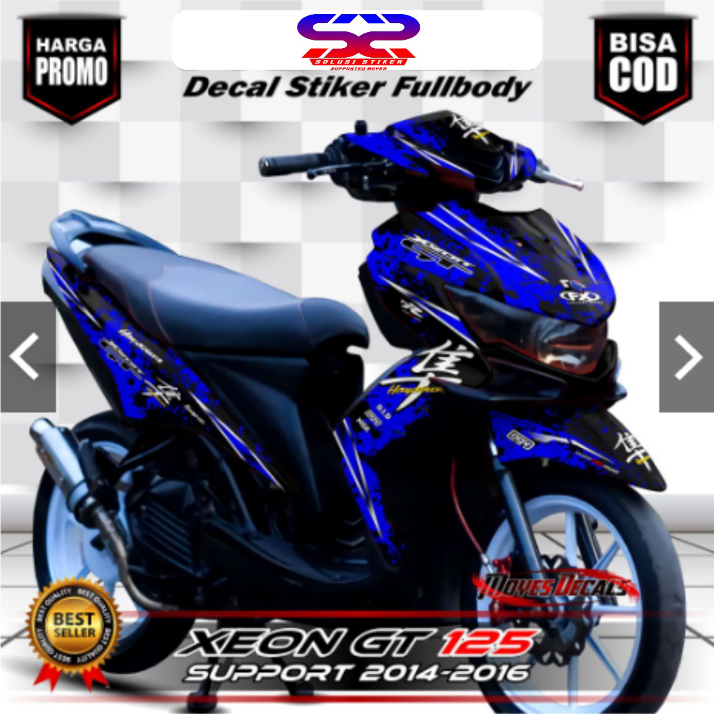 [COD] Decal Stiker XEON GT 125 Desaind Hayabusa Biru FullBody Aksesoris Motor Xeon Gt 125