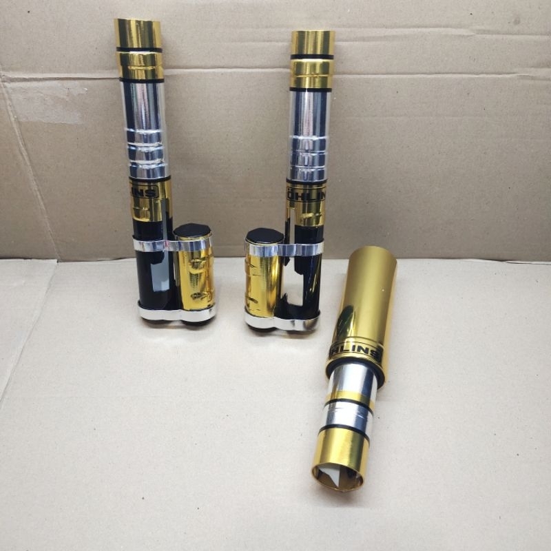 Paket cover shock depan model tabung + cover shock belakang  Honda beat Vario scoopy Gold