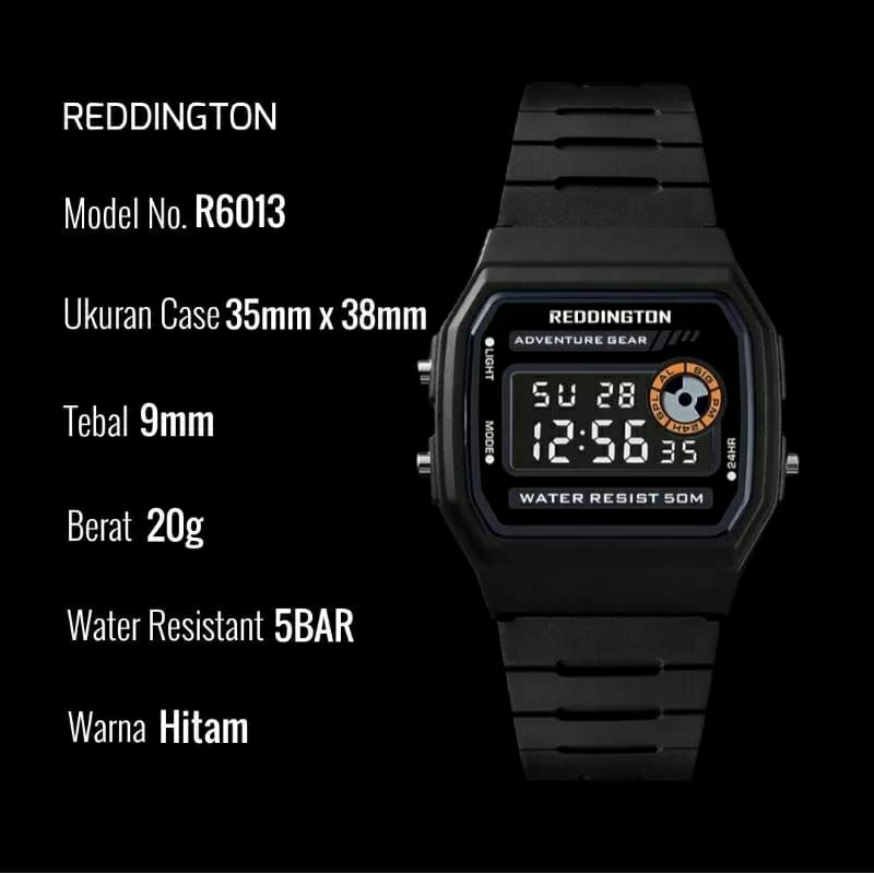 Jam Tangan Reddington R6013 Original Waterproof Pria Digital Terlaris Kasual Multifunctional