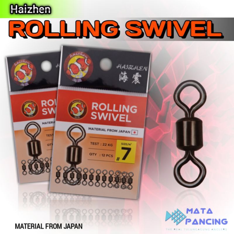 Haizhen rolling swivel black nickel murah dan kuat untuk casting maupun galatama kili kili kili-kili