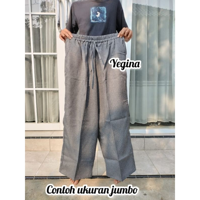 KULOT PANJANG BAHAN SEMIWOL BB 100KG PINGGANG ELASTIS/KULOT KERJA/DAILY OOTD/KULOT FORMAL