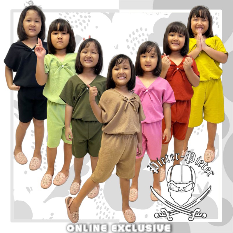 Setelan Anak Cringkel Daily Model Lili Airflow Usia 3-12 Tahun