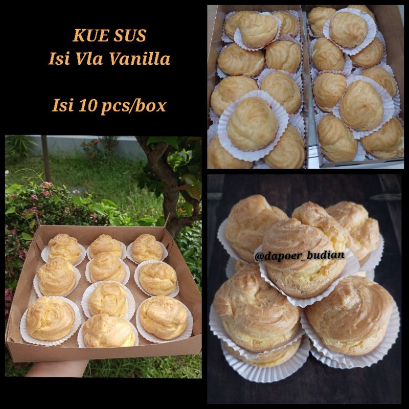 

Kue Soes / Sus Vla Vanilla isi 10 / Kue Sus / Kue Sus Isi Vla