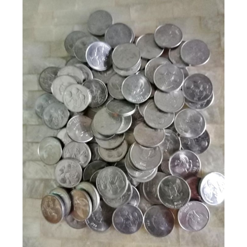 Uang Kuno/Uang Koleksi Rp 25 gambar buah pala/Uang Indonesia Kuno Rp 25 asli
