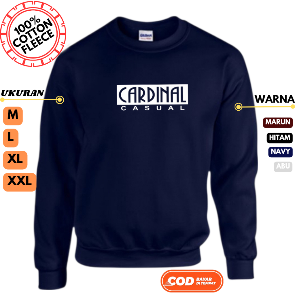 Sweater Keren Cardinal Pria Wanita Cowo Cewe Premium Halus Tebal 100% Original Import Branded Korean