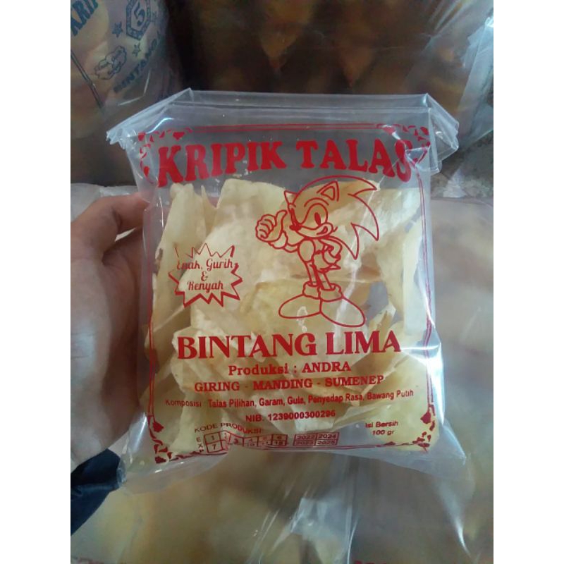 

Keripik talas Bintang 5/ Keripik asli madura 100g
