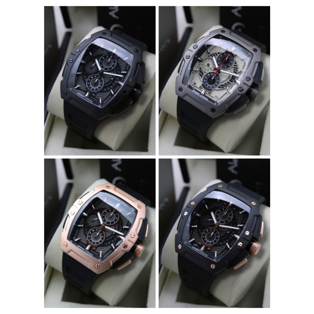 Jam Tangan Pria AC Alexandre Christie 6629 ORIGINAL - Tali Karet