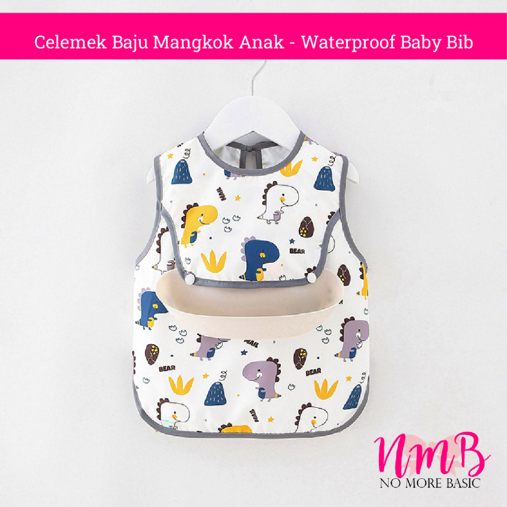 Celemek Baju Mangkok Anak - Waterproof Baby Bib