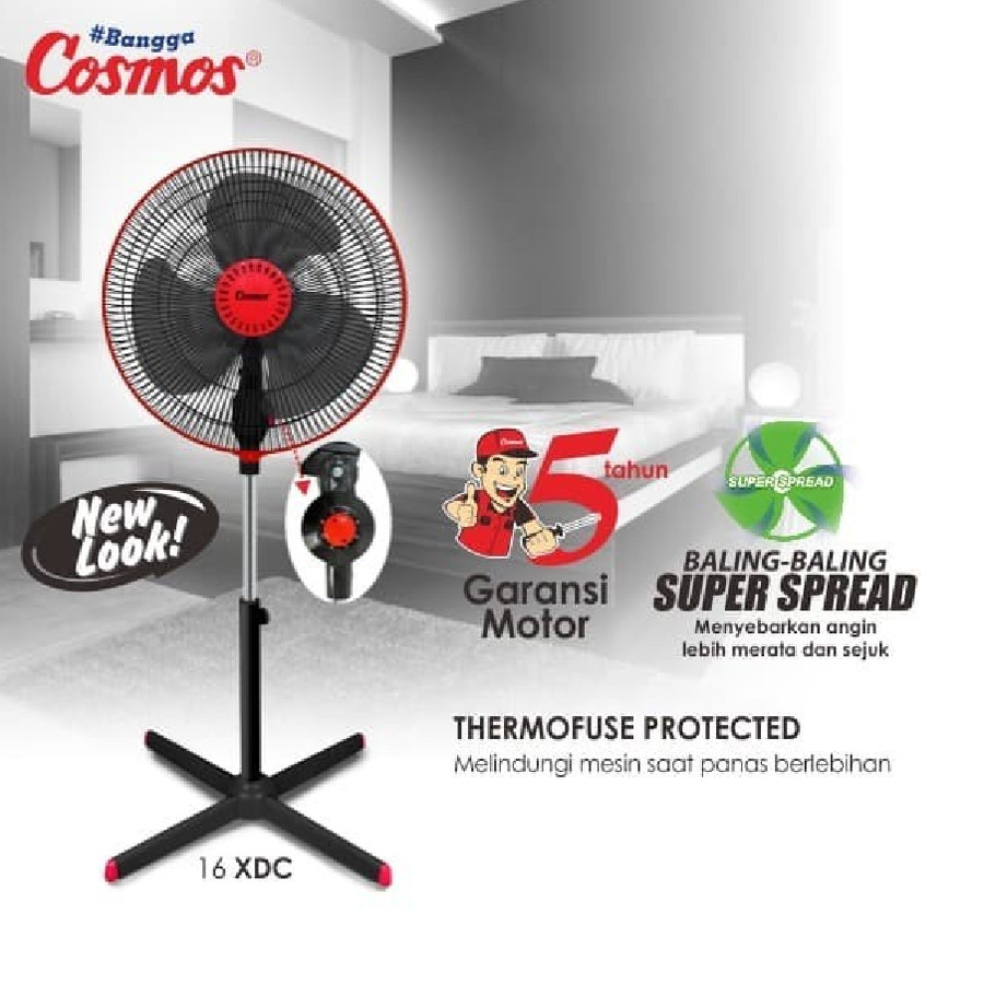 COSMOS Kipas Angin Berdiri 16INS STAND FAN KIPAS DEPOK GRAB/GOJEK