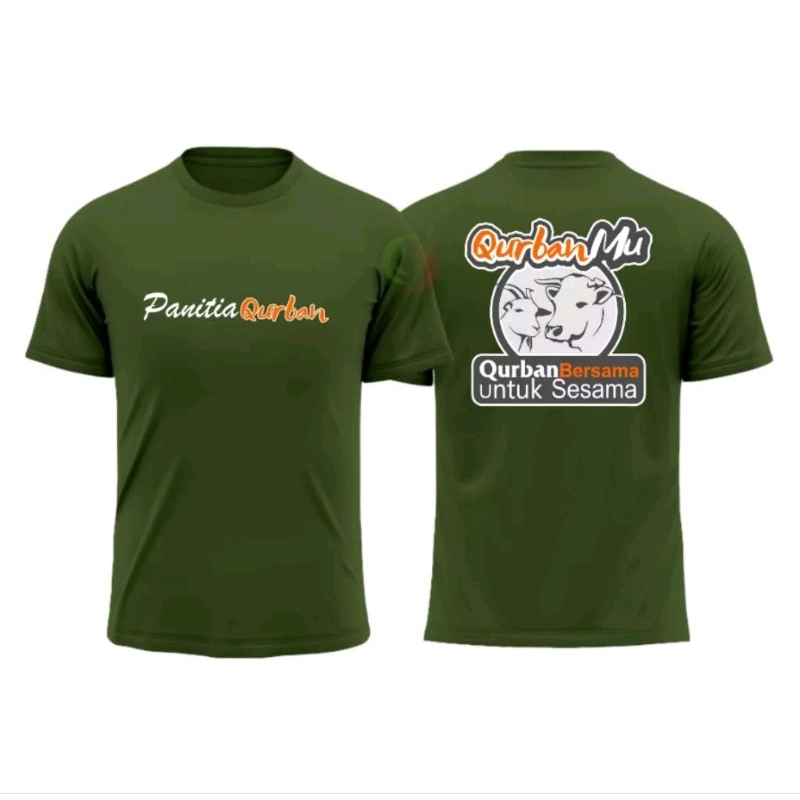 Baju Kaos Panitia Qurban 2023 Sablon depan belakang/ Kaos Pria Wanita
