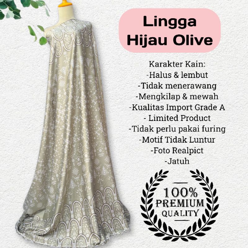 Kain Dr Silk Motif lingga harga tertera untuk panjang setengah meter