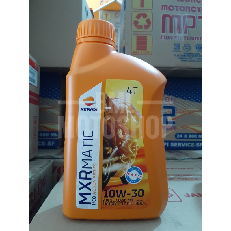 Oli Motor Matic Repsol MXR3 10W-30 800ml Orisinil Oli Matic