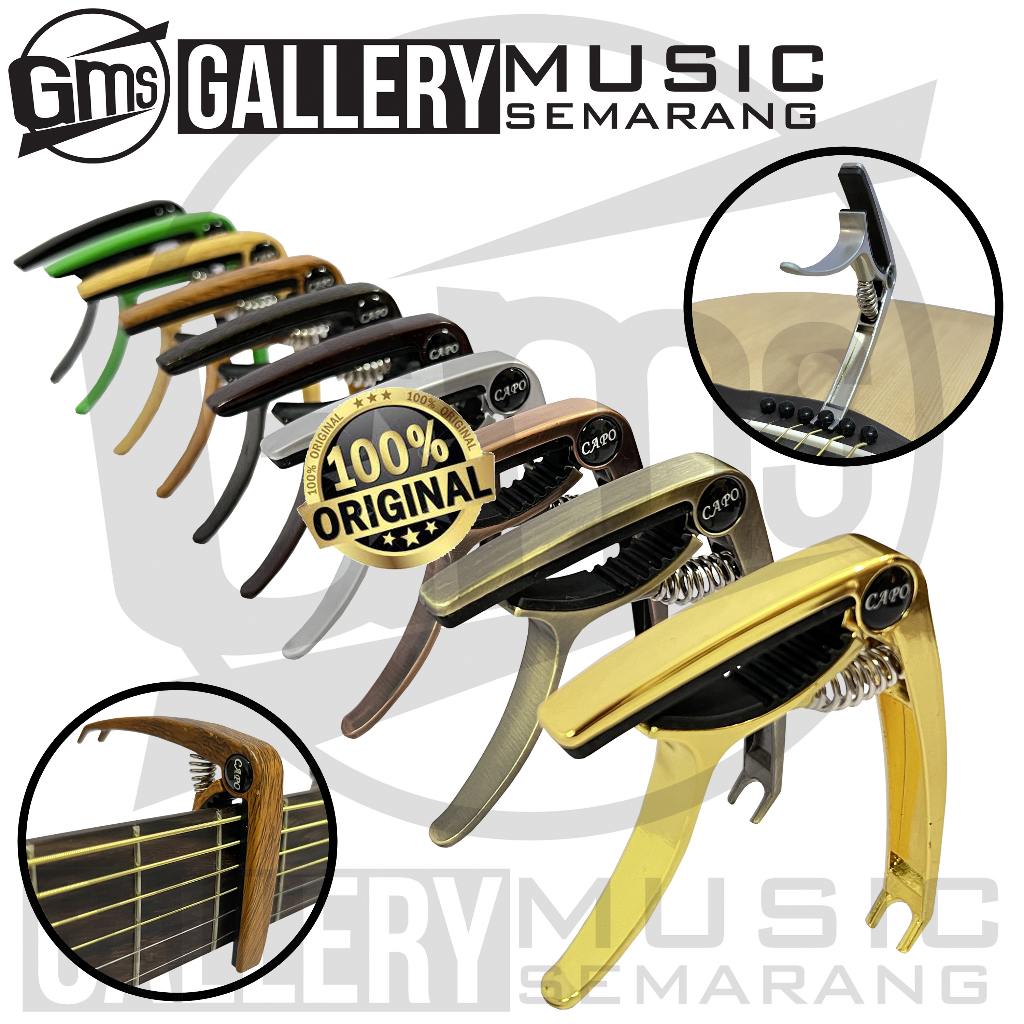 ORIGINAL!!! Guitar Capo Premium Penjepit Senar Gitar Kapo Gitar Akustik atau Elektrik Ukulele Bahan Besi Capo Gitar Akustik Elektrik