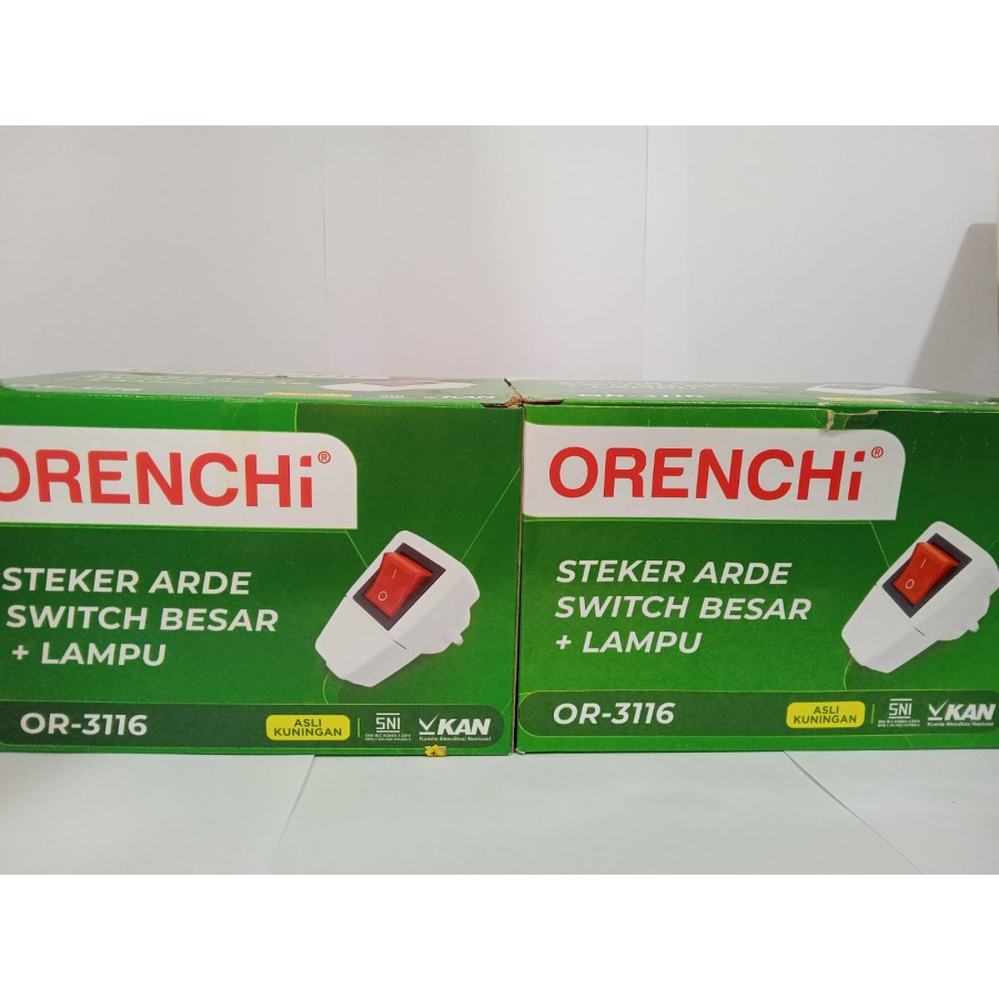 ORENCHI OR-3116 Steker Arde Switch Besar + Lampu - SATUAN -