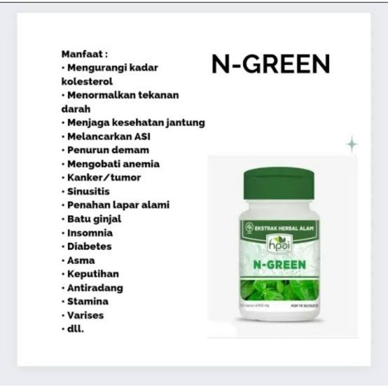 N GREEN NGREEN KLOROFIL KAPSUL CHLOROPHYLL CHLOROFIL CHLOROFIL