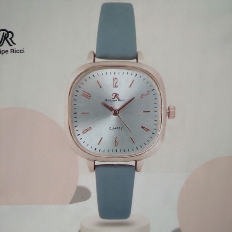 jam tangan wanita kotak strap tali kulit kecil 4262