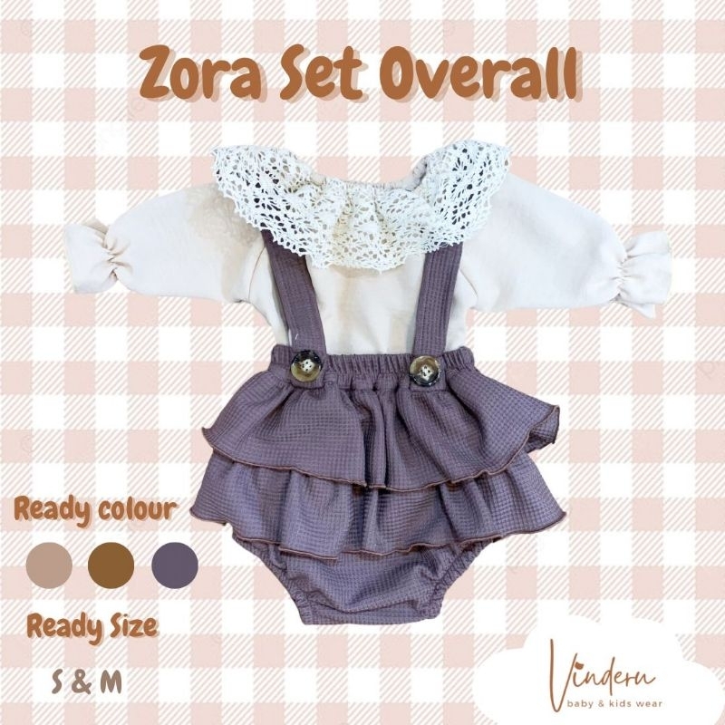 (Vinderu) Zora set overall by vinderu/overall anak/overall premium/set overall