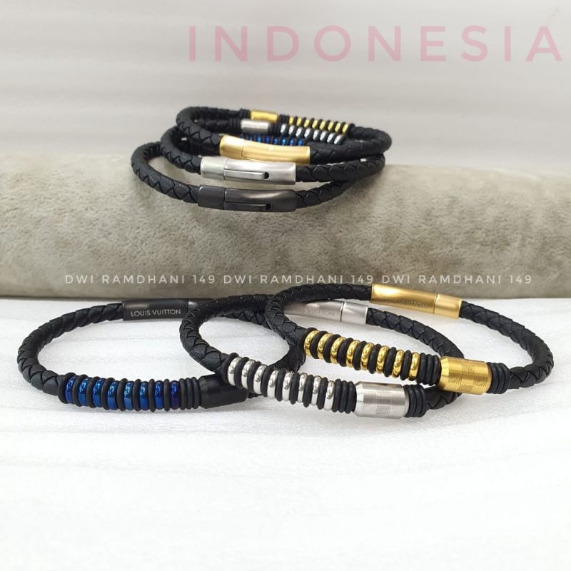 Gelang Kulit titanium Simple Pria Or Wanita