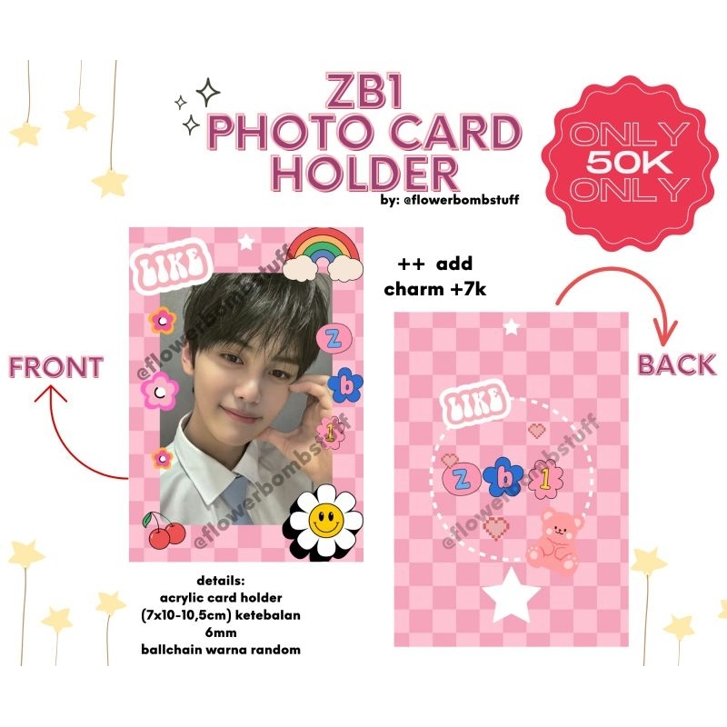 (PRE-ORDER) ZB1 - PHOTOCARD HOLDER ACRYLIC by flowerbombstuff
