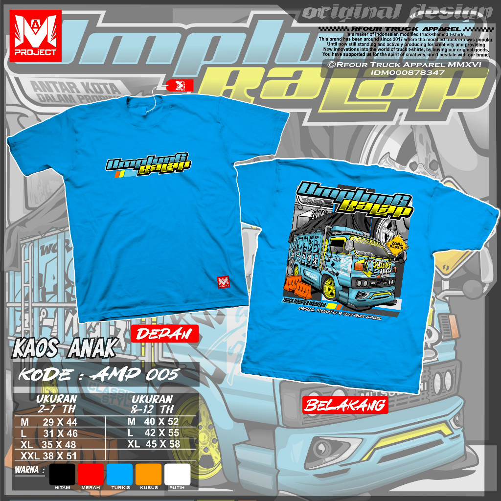 KAOS TRUK ANAK UMPLUNG BALAP 2-12 TAHUN BAJU KAOS TRUK OLENG ANAK LAKI LAKI KAOS KATUN GAMBAR TRUCK MANIA TERBARU