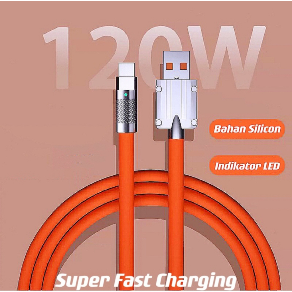 Kabel Data Fast Charging 120W 6A Micro-USB Type-C