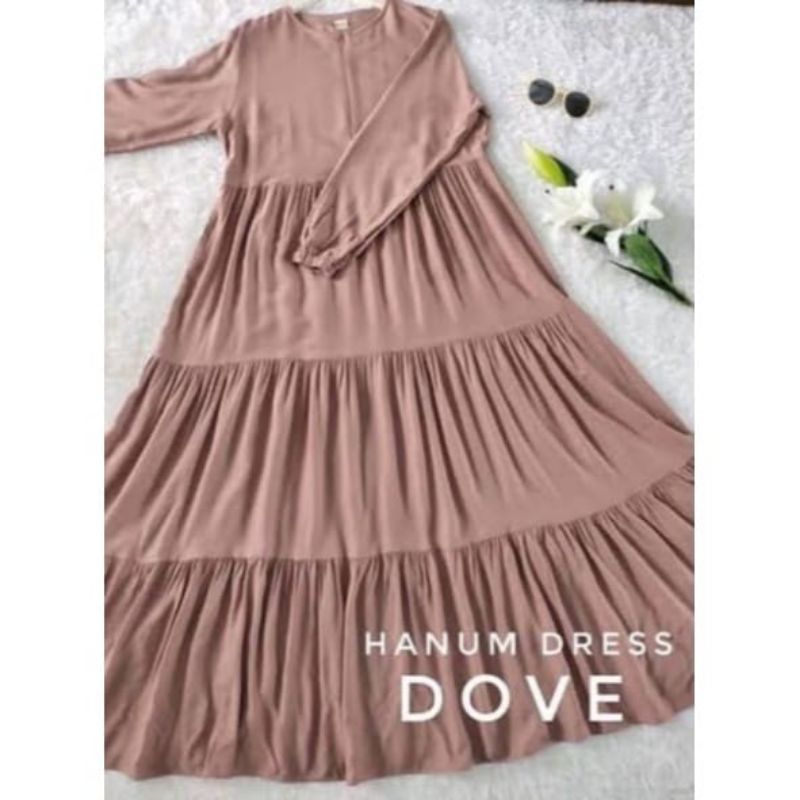 Hanum Dress premium/dress rayon polos/homey dress rayon premium