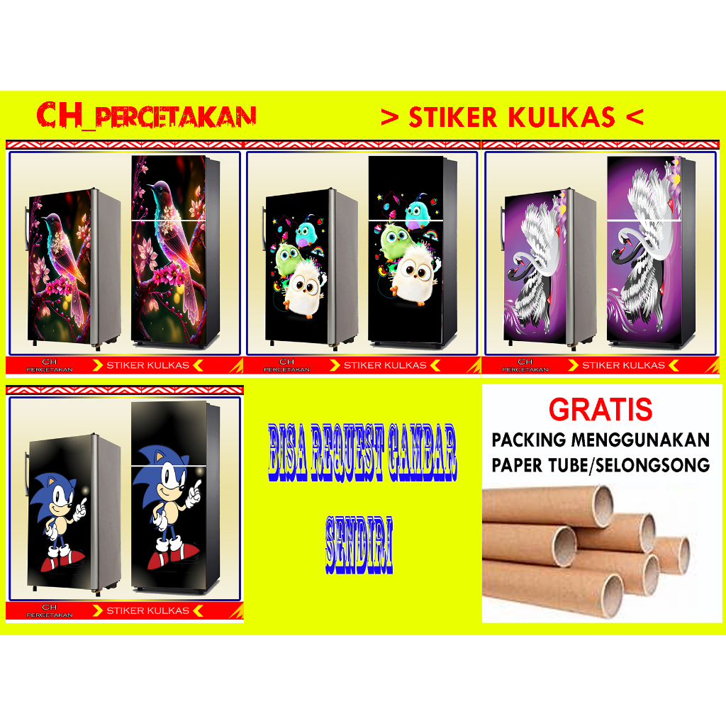 STIKER KULKAS, WALLPAPER KULKAS