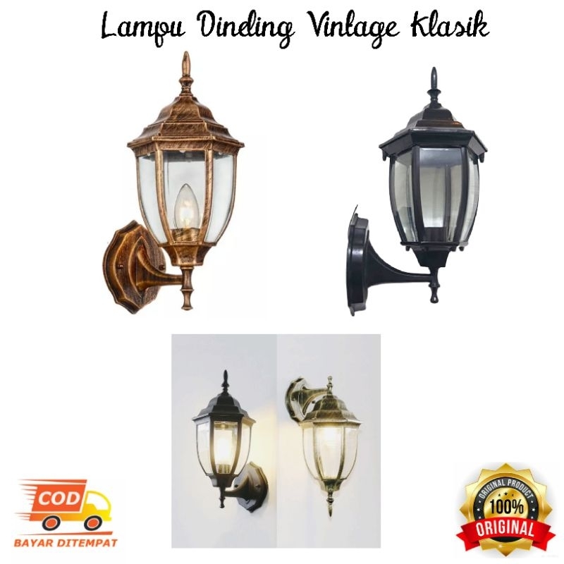 Lampu Dinding Outdoor Model Vintage Klasik