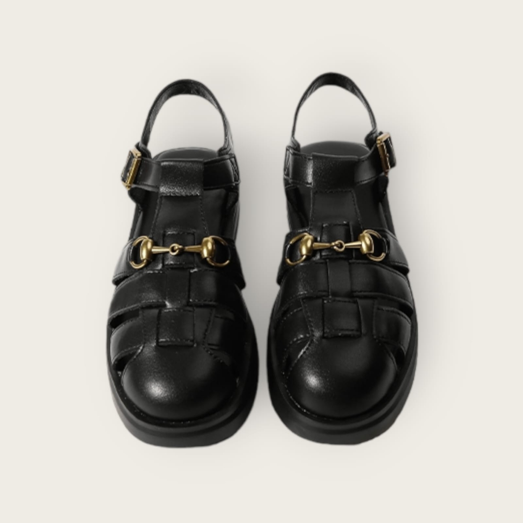SEPATU DOCMART '' SABBELIA '' LOAFERS BLACK WHITE IMPOR 2424