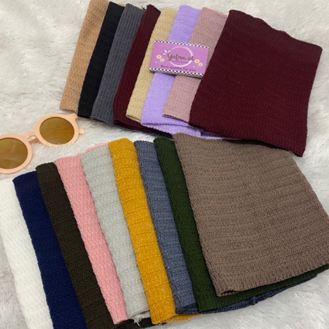 Ciput Rajut zigzag bandana polos ciput kupluk daleman hijab kupluk yatmaid