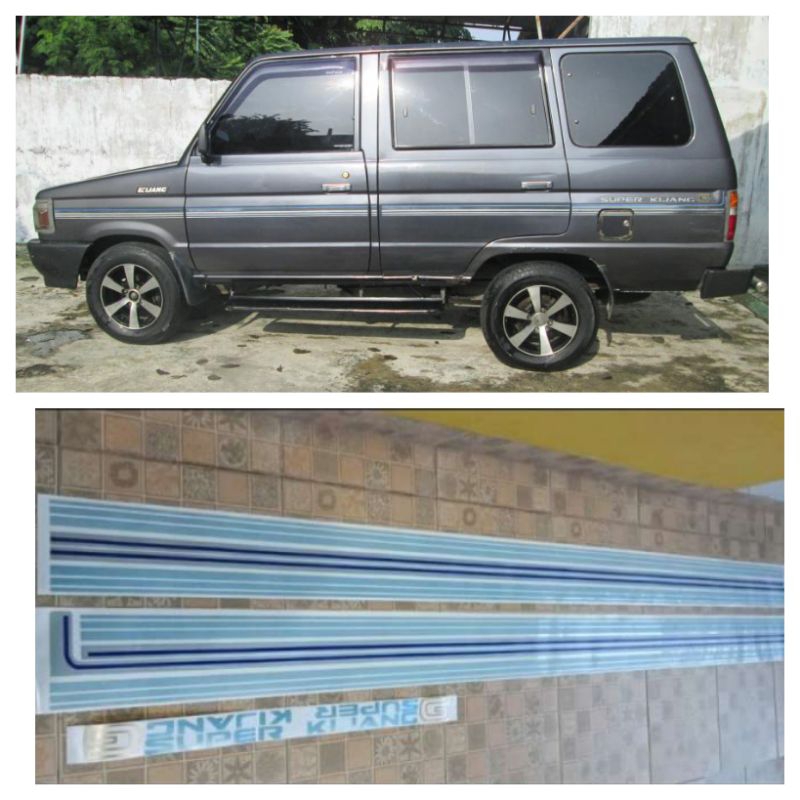 List body stiker Toyota Kijang Super G 1.5 tahun 1990 - 1995 short & long / list body stiker Kijang 