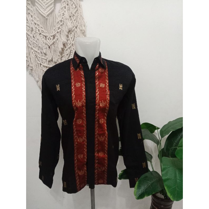 songket silungkang kemeja pria