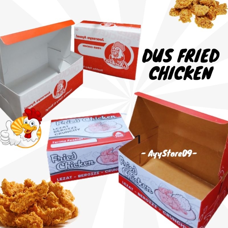 Dus Fried Chicken / Dus Ayam Geprek/ Dus Kotak /Dus Kemasan / Dus FC / Box Fried Chicken