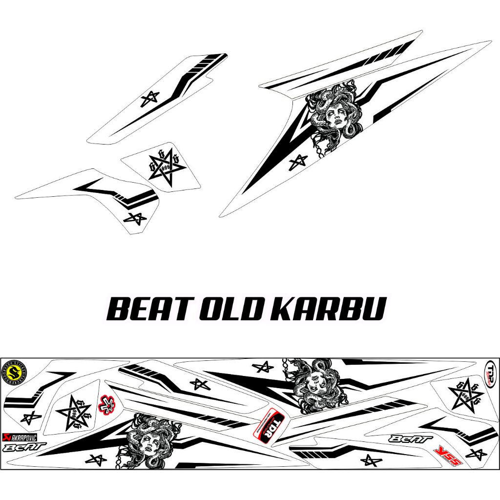 SETIKER STRIPING BEAT LAMA PUTIH  / LIST VARIASI BEAT OLD   / MOTOR BEAT KARBU / VARIASI BEAT LAMA M