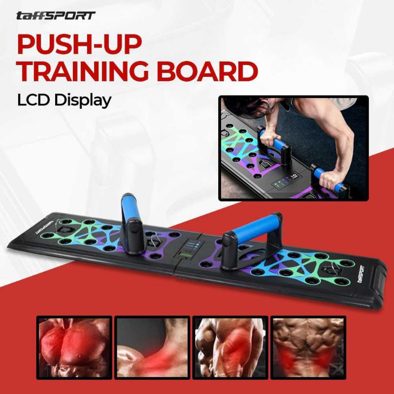 Push Up Board 3 in 1 Tali Push Up Stand Bar Alat Bantu Olahraga Fitness Gym With Pull Rope Digital Counter Display Lotank