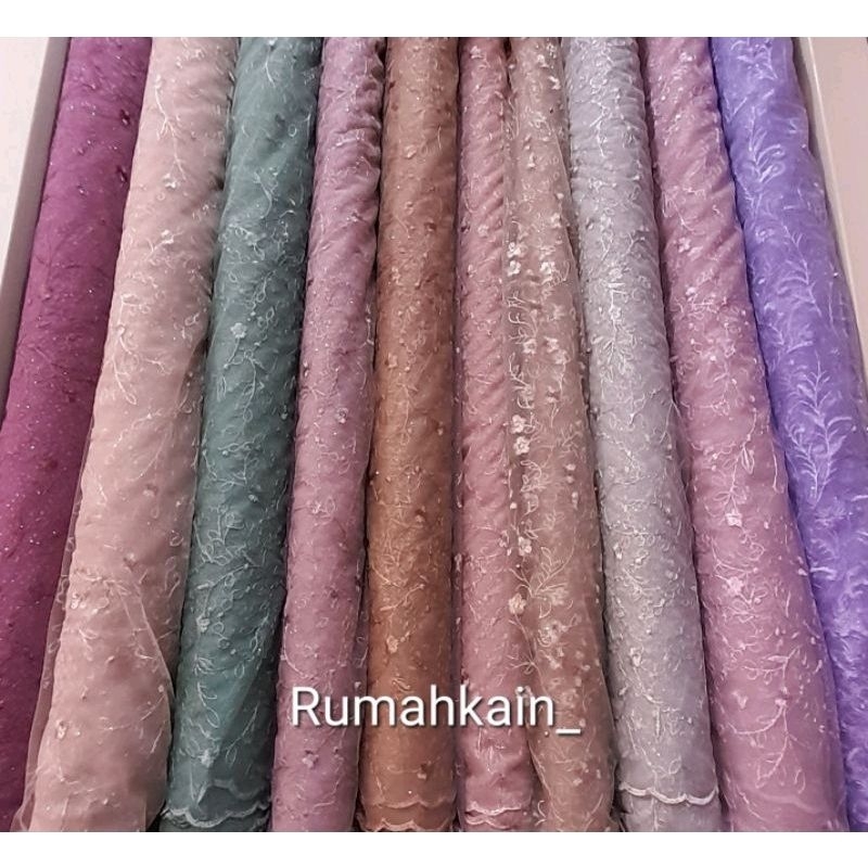 Tile Glitter Pearl/ Tille Glitter/ Kain Tile/ Tule/ Tile Mutiara